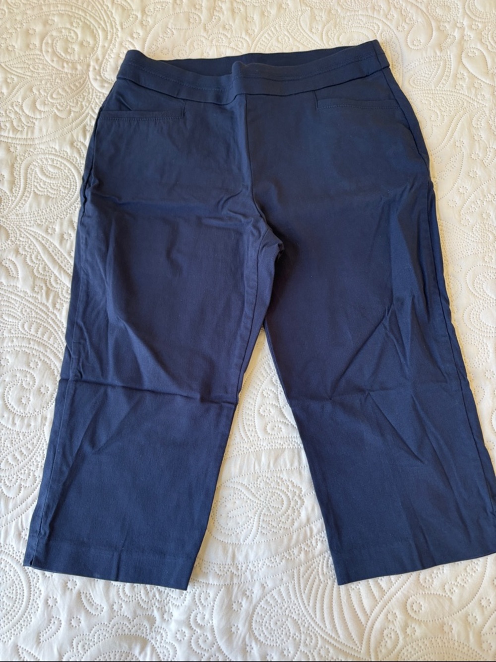 Briggs New York Navy Cropped Capris